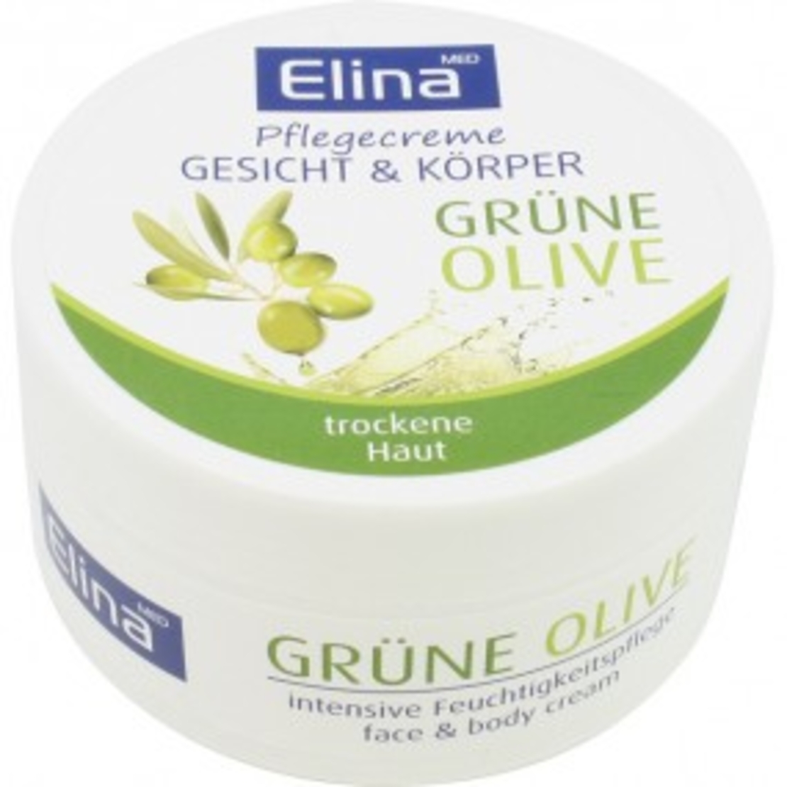 Крем за лице и тяло с екстракт от зелена маслина Elina med Face and body cream Green Olive 150 мл