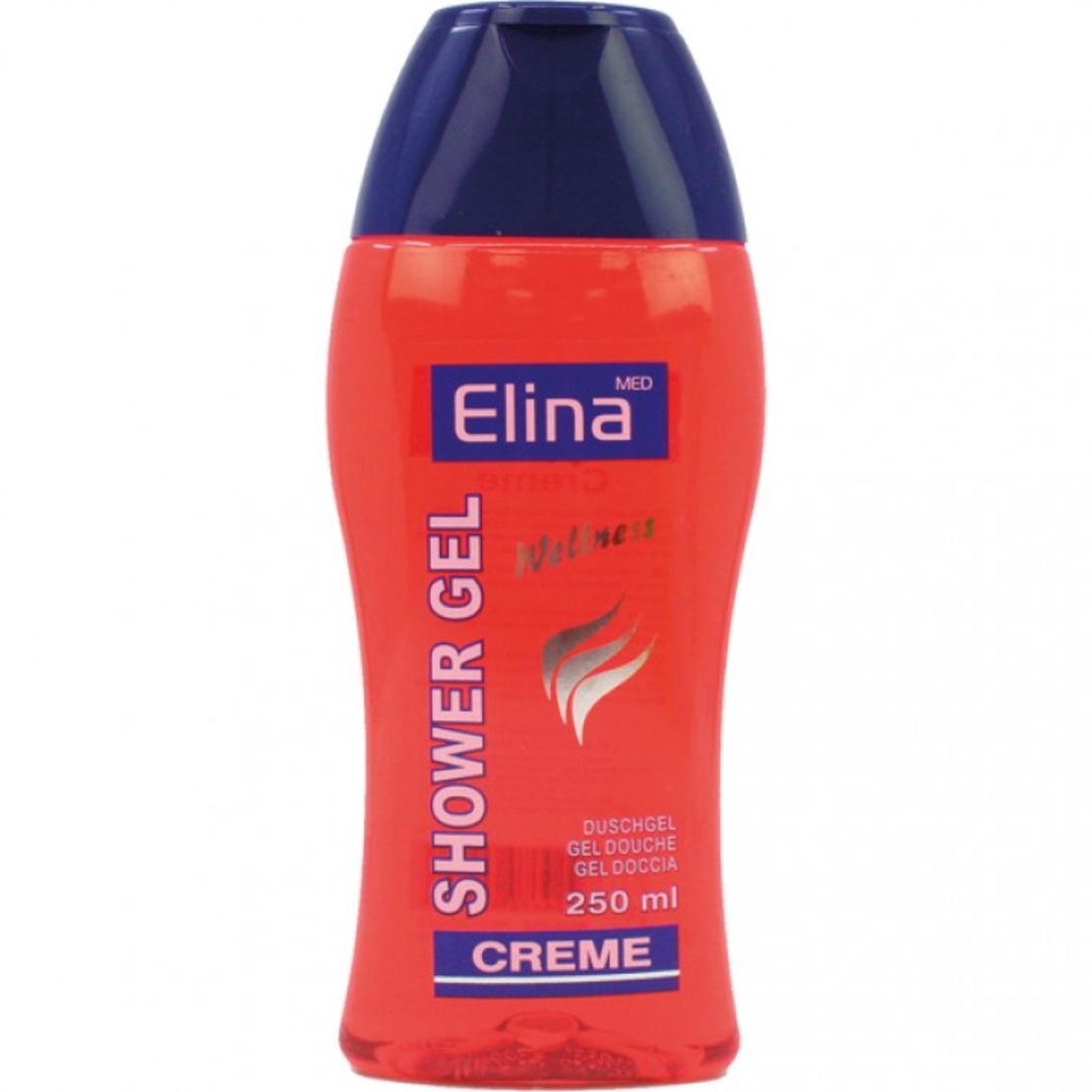 Душ гел с аромат на праскова Elina med Wellness Shower gel Cream 250 мл