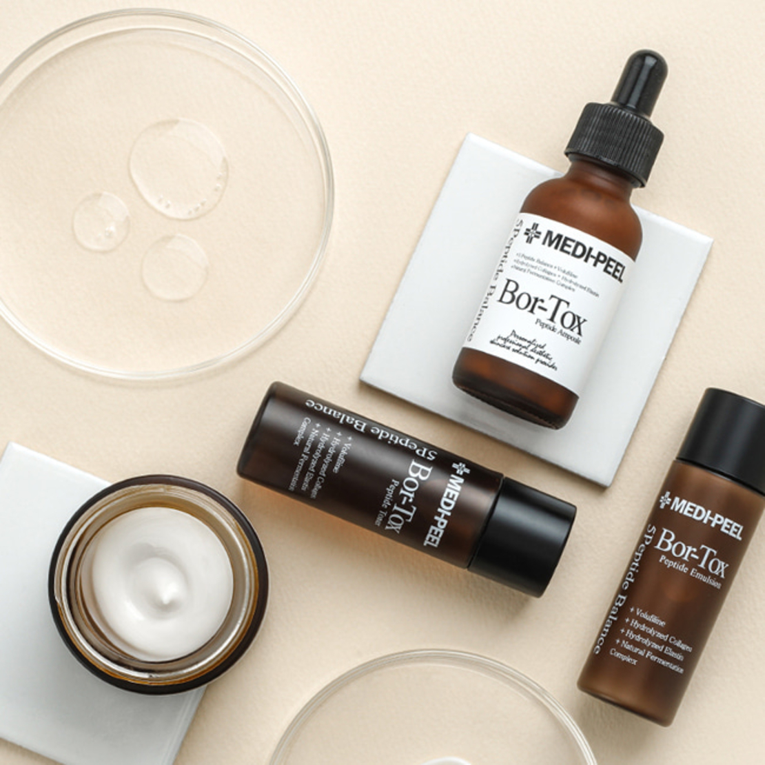 Комплект Тонер 30мл, Емулсия 30мл, Ампула 30мл, Крем 50мл MEDI-PEEL BOR-TOX5 PEPTIDE Multi Care Kit