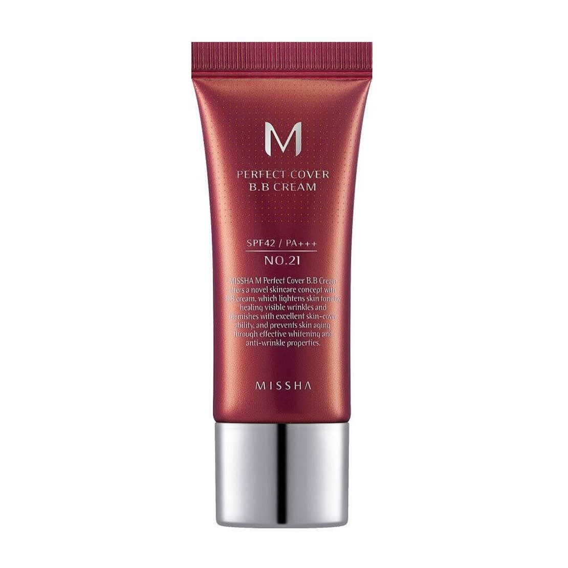BB Крем с перфектно покритие Missha M Perfect Cover BB Cream SPF42/PA+++ №21 Light beige, 20мл