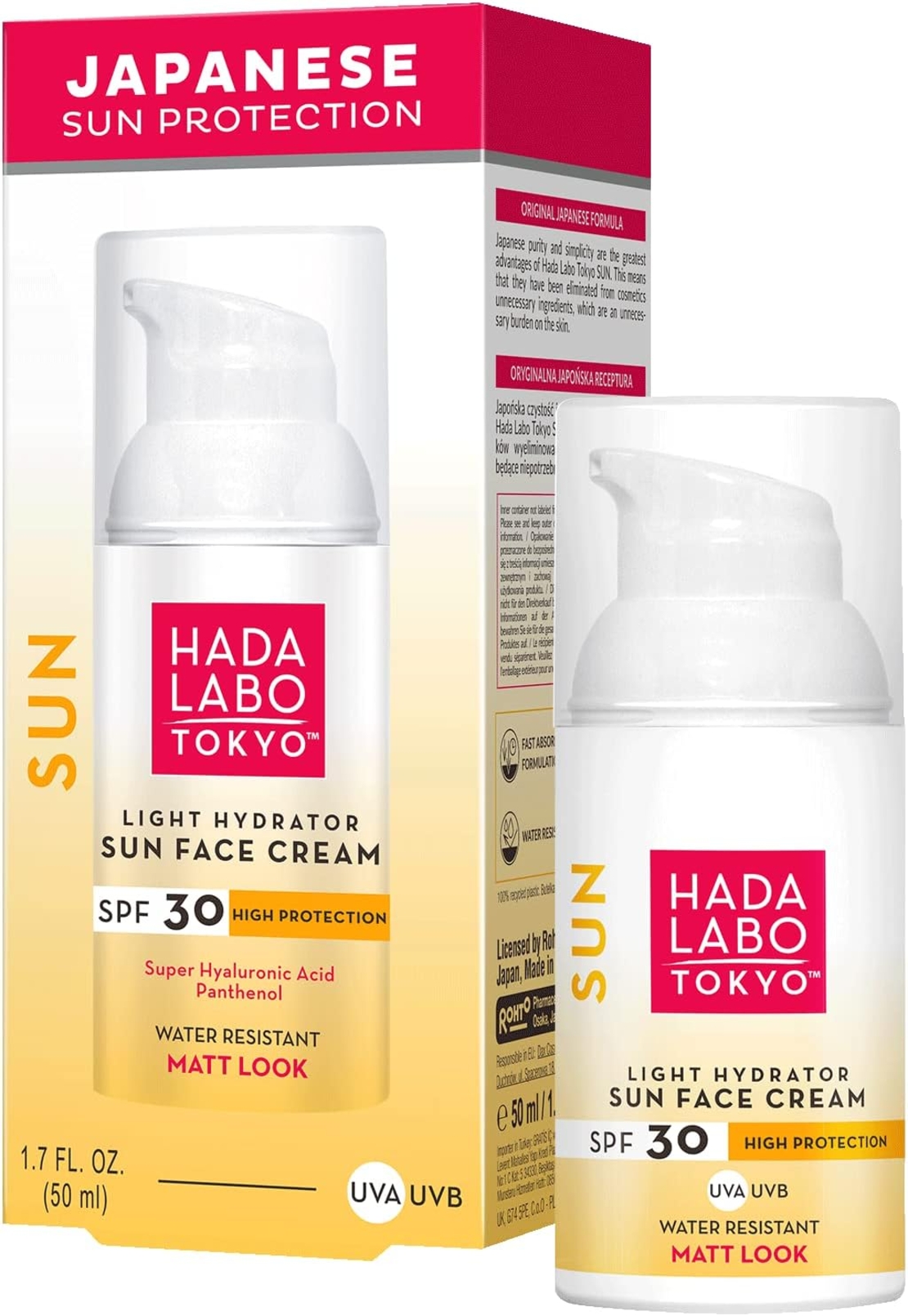 Водоустойчив слънцезащитен крем SPF30, Light Hydrator Sun Face Cream SPF30, 50 мл