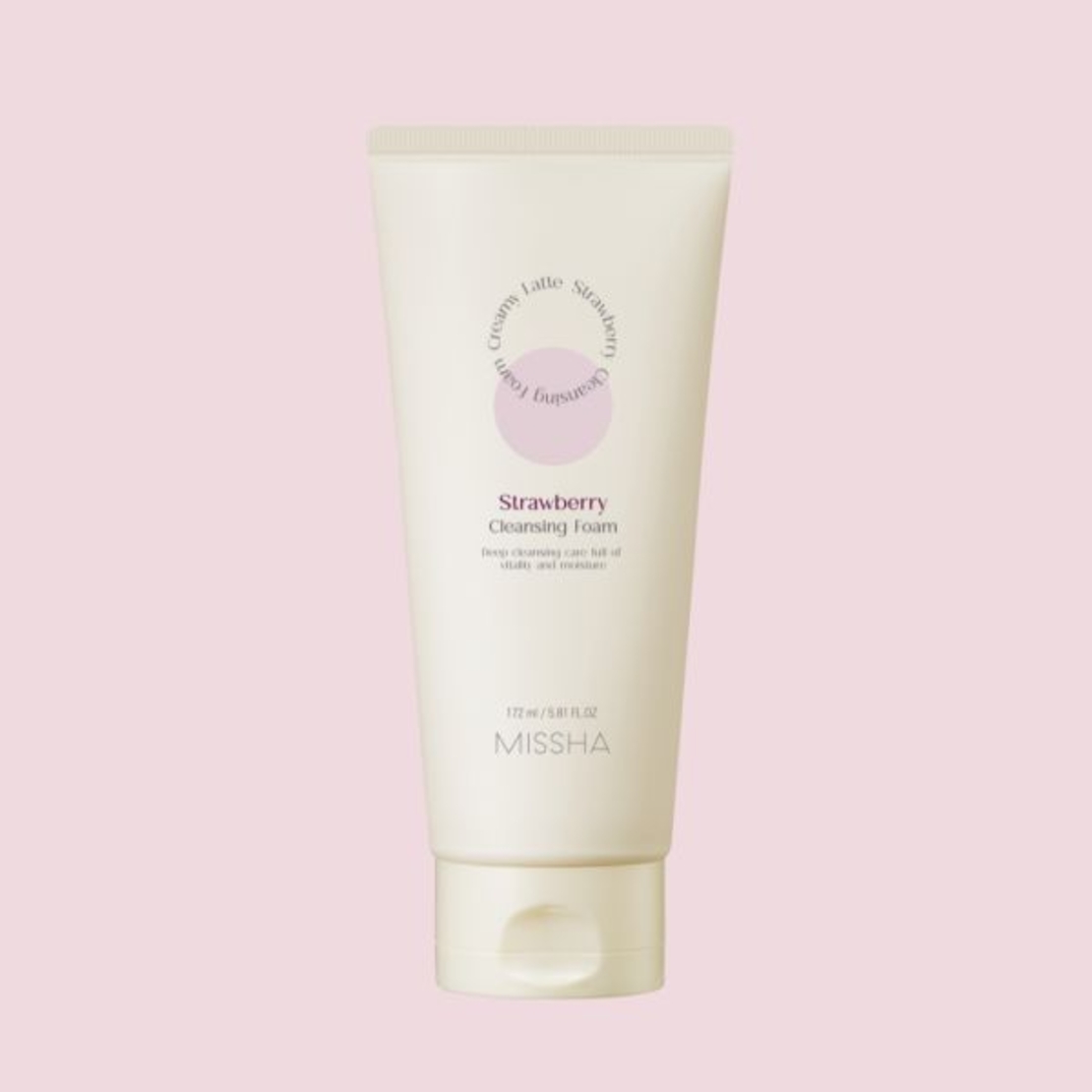 Почистваща пяна с екстракт от ягода Missha Creamy Latte Foam Strawberry 172 мл