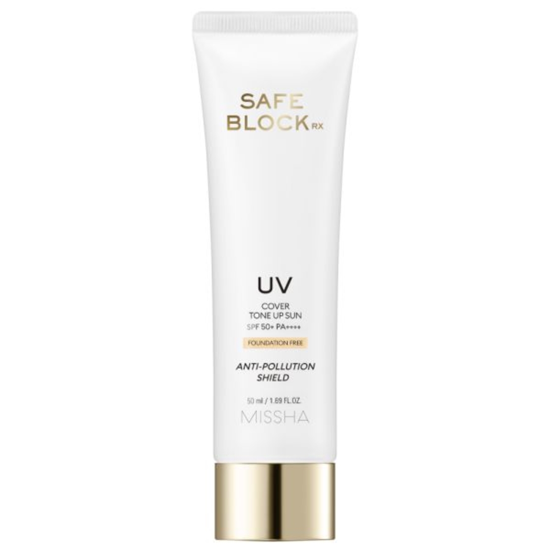 Тониращ слънцезащитен крем за лице, Missha Safe Block RX Cover Tone Up SPF50+, 50 мл