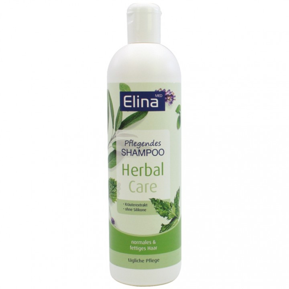 Шампоан с билков екстракт и колаген за нормална към мазна коса Elina med Shampoo Nourishing Herbal Care 500 мл