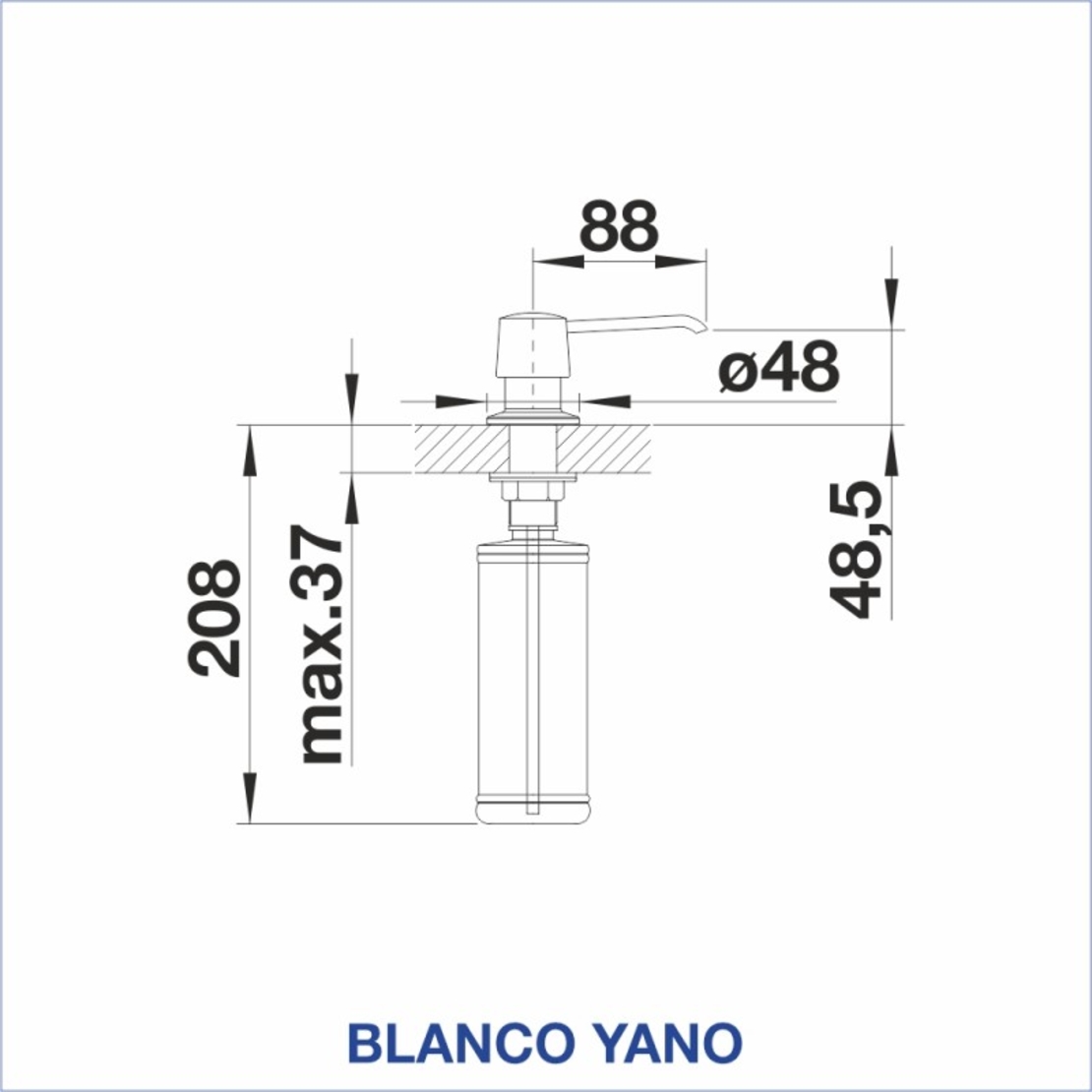 ДОЗАТОР BLANCO YANO ХРОМ - ДОЗАТОРИ, 524256