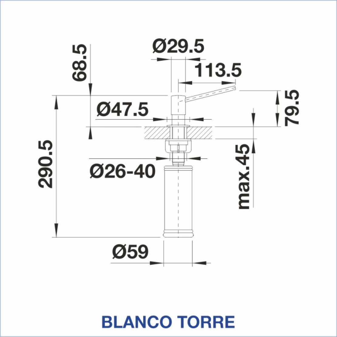 ДОЗАТОР BLANCO TORRE ЗЛАТО- 526700