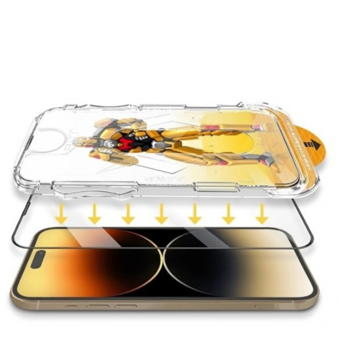 ESD стъклен протектор с рамка лесен за поставяне iPhone 12 / 12 Pro