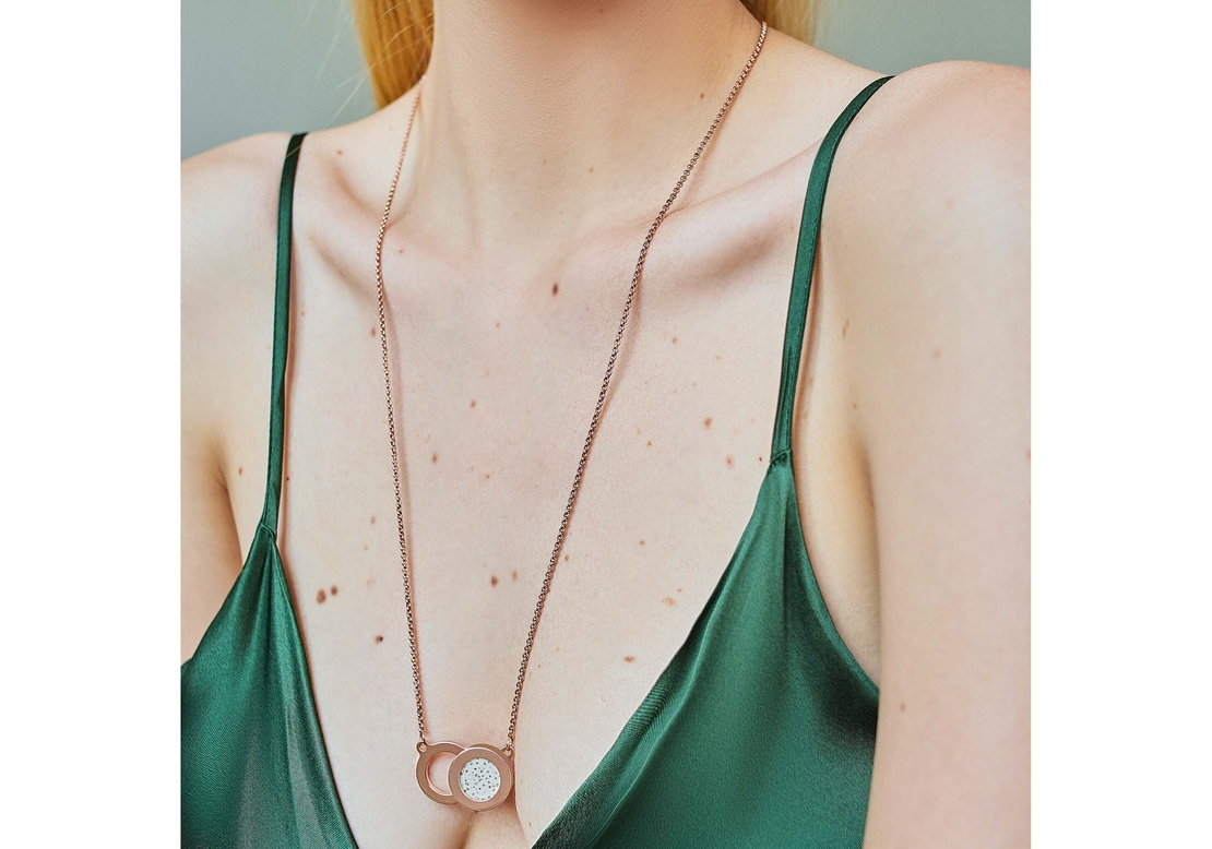 Eclipse - kолие с арома дифузер от 18-каратово РОЗОВО злато