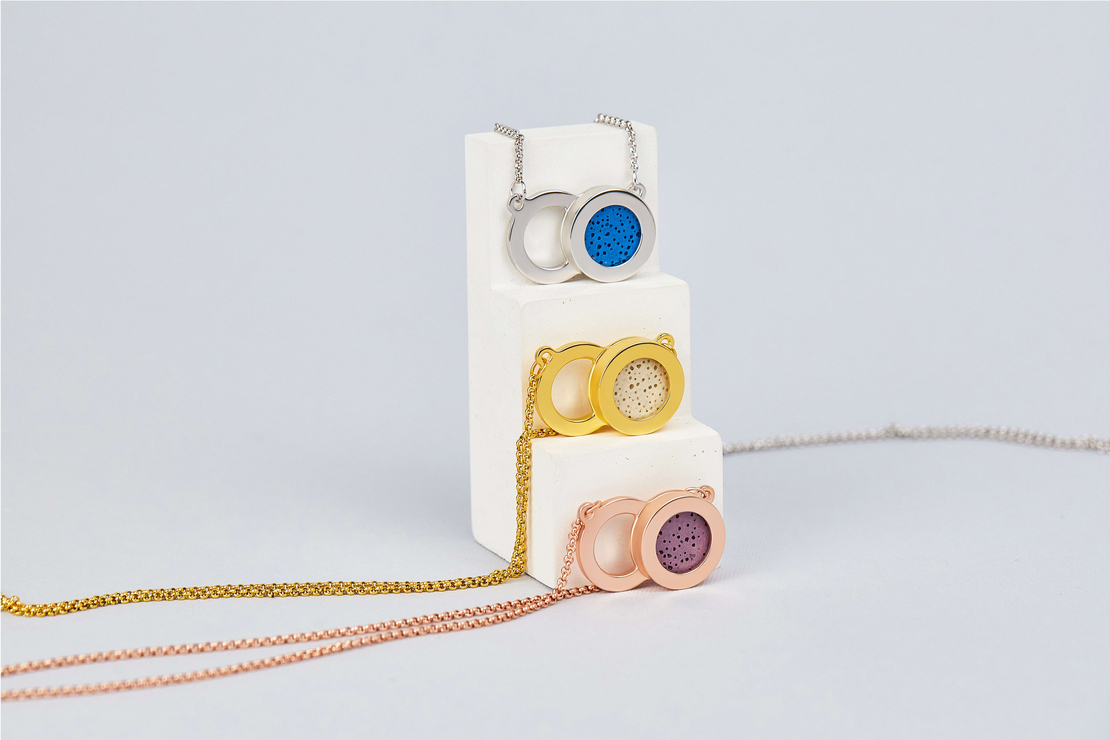 Eclipse - kолие с арома дифузер от 18-каратово злато