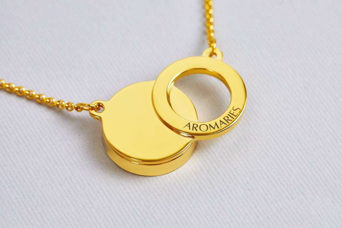 Eclipse - kолие с арома дифузер от 18-каратово злато