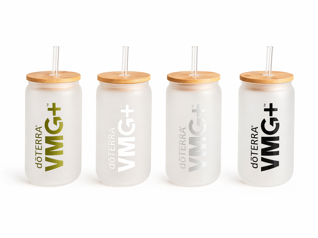 Стъклен буркан за напитки VMG+ – doTERRA (300 мл)