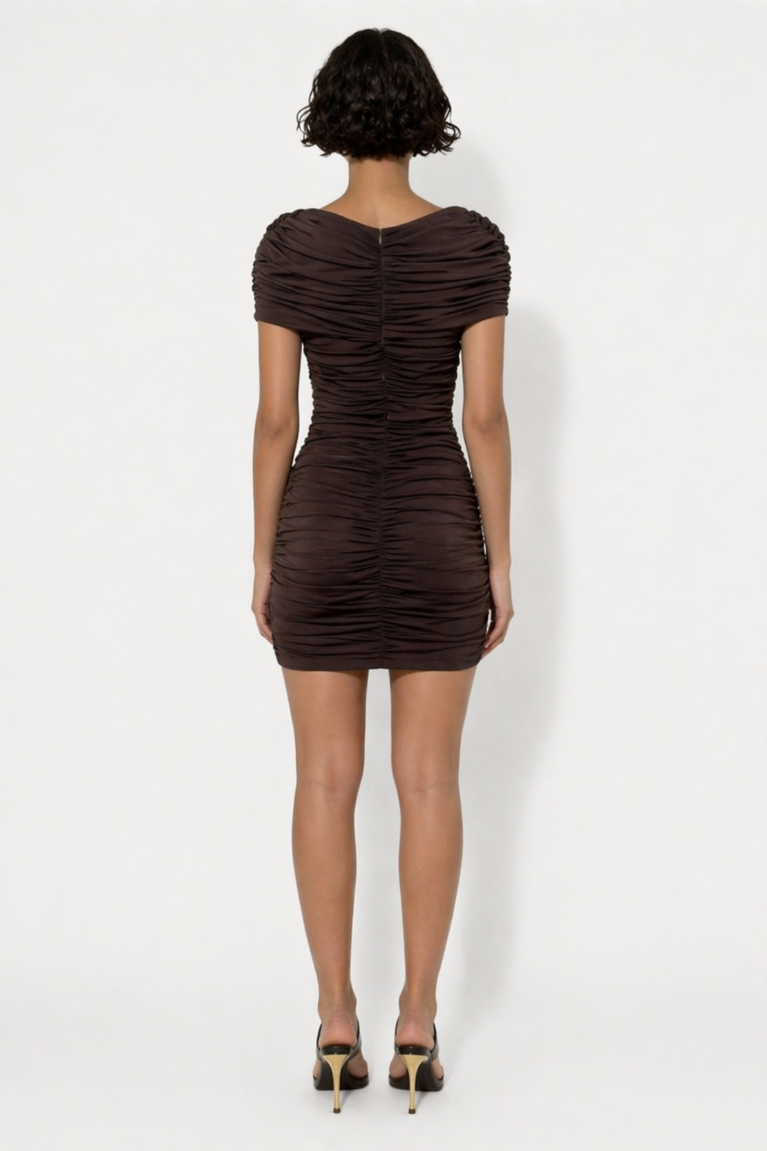 Freya Gathered Caped Mini Dress