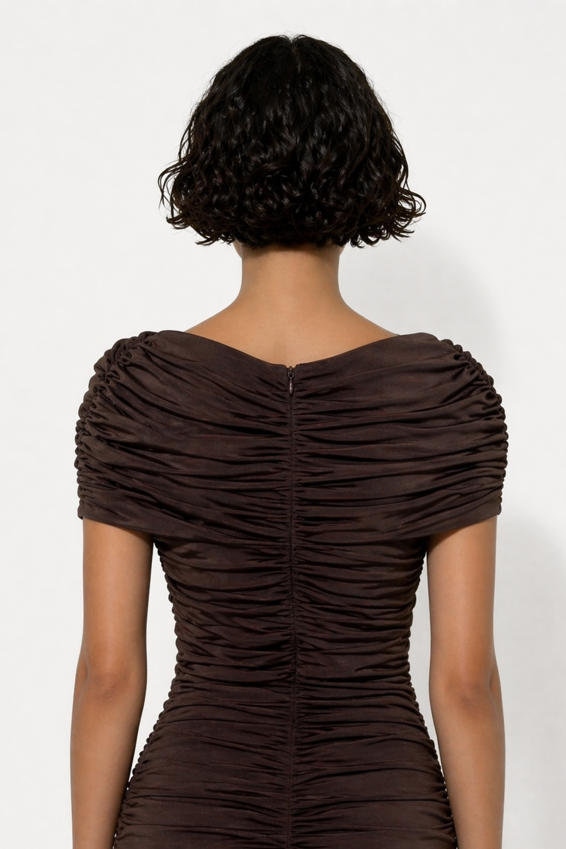 Freya Gathered Caped Mini Dress