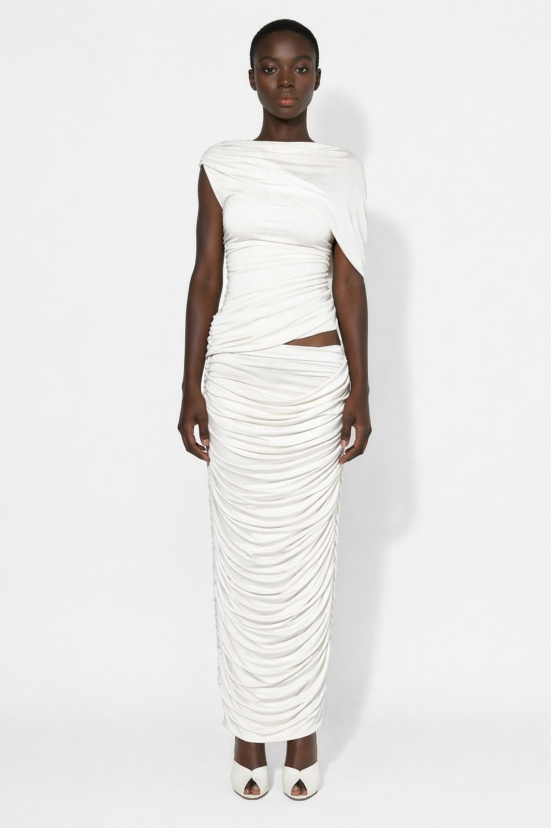 Judde Draped Skirt In Ivory