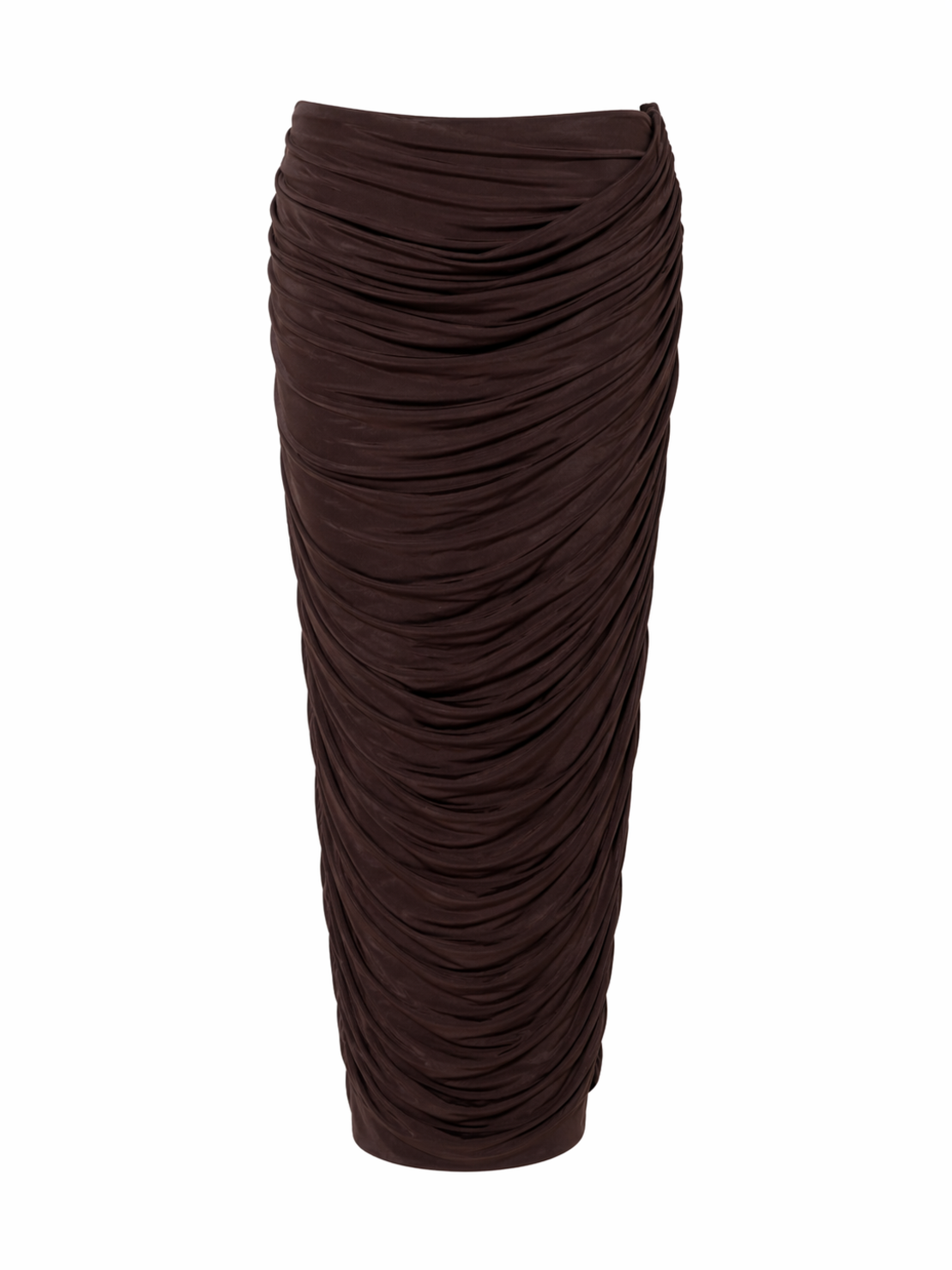 Velora Draped Skirt In Brown