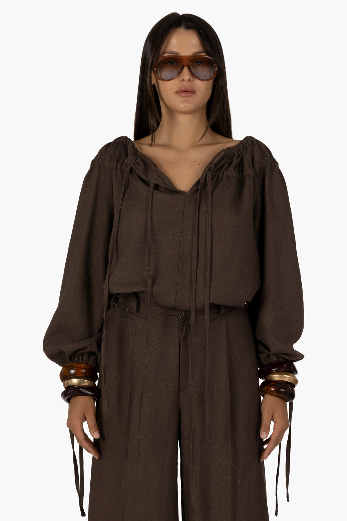 Caìa balloon blouse