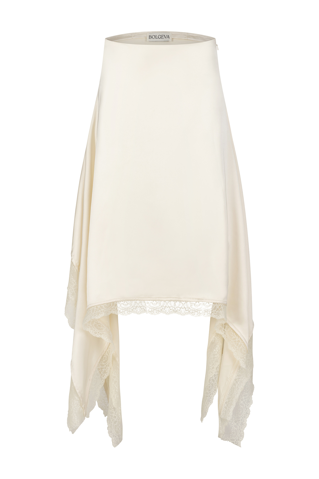 Thora asymmetric lace skirt