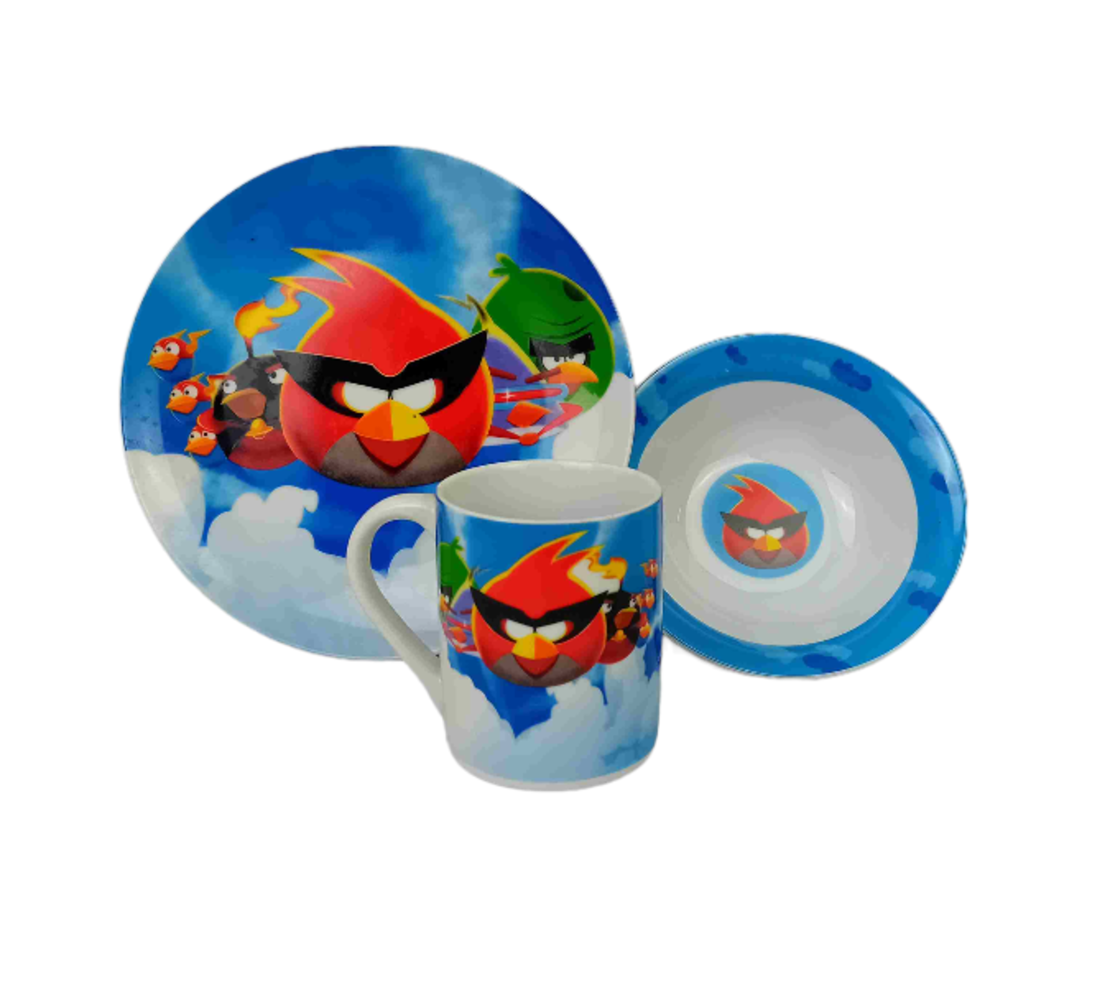 Детски сервиз за хранене 3 части Angry Birds