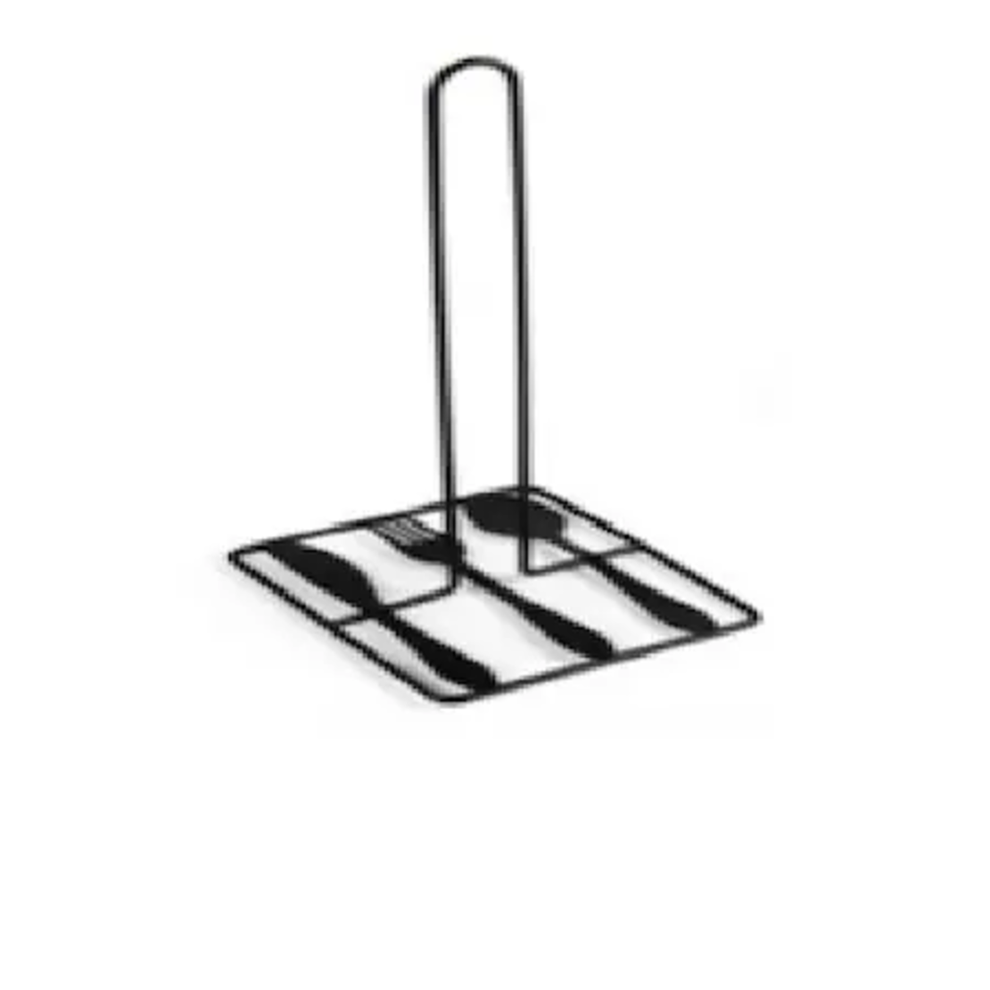 Поставка за кухненска ролка CUTLERY-метална-черна-16х14х32см.