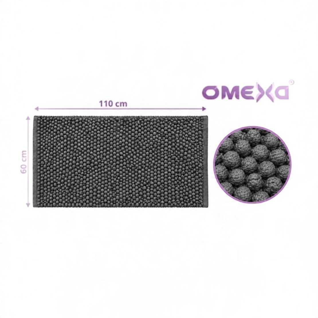 Постелка Omexa антрацит, релефна