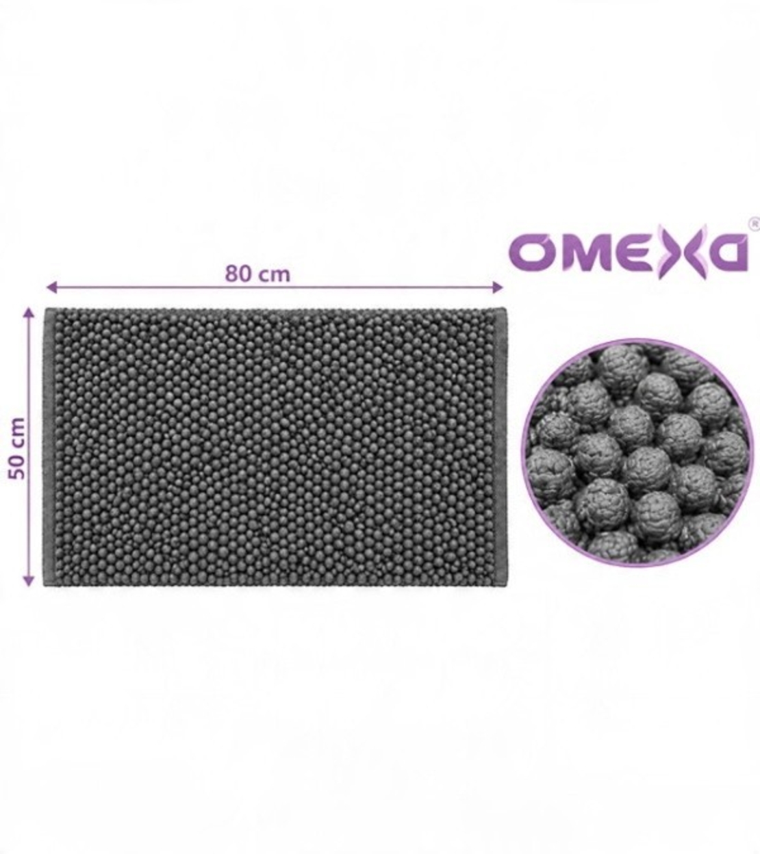 Постелка Omexa антрацит, релефна