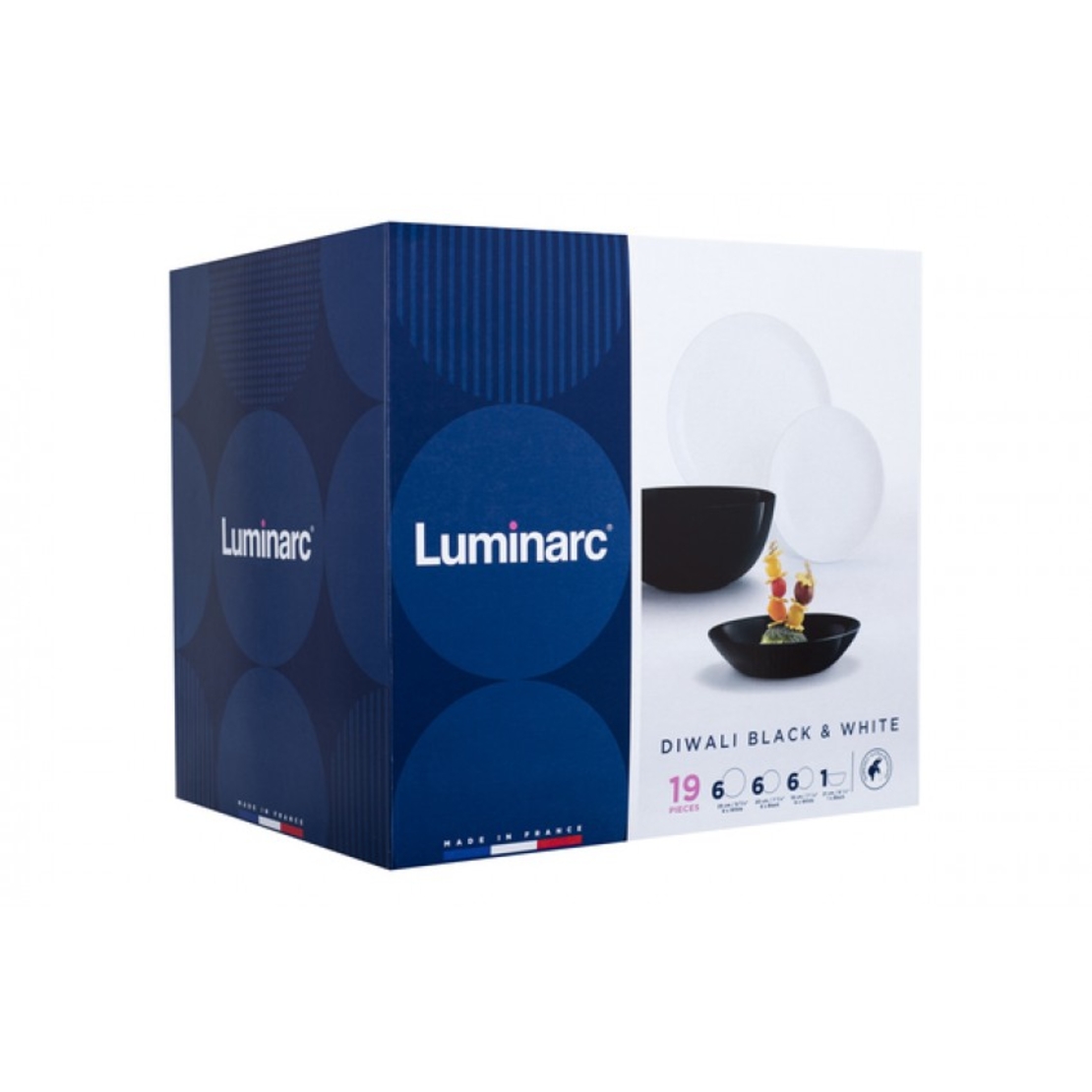 Luminarc Diwali-Сервиз 19ч.черно/бяло