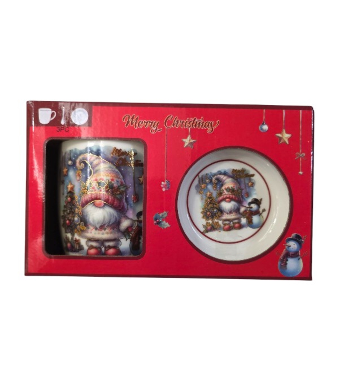 Коледна чаша с капак и лъжица 350мл. Q-39B