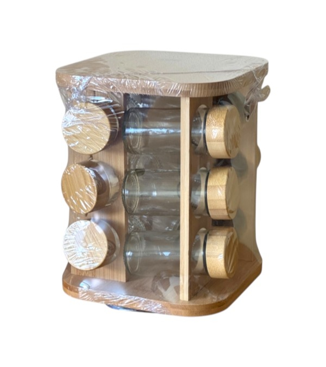 Комплект за подправки с бамбукова стойка - 12бр.