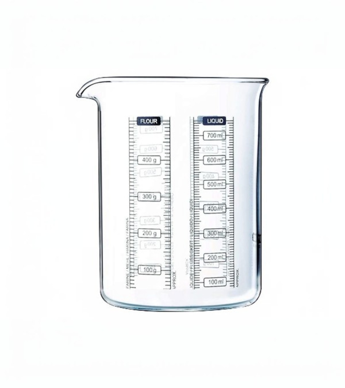 Градуирана чаша PYREX 750 мл от боросиликатно стъкло