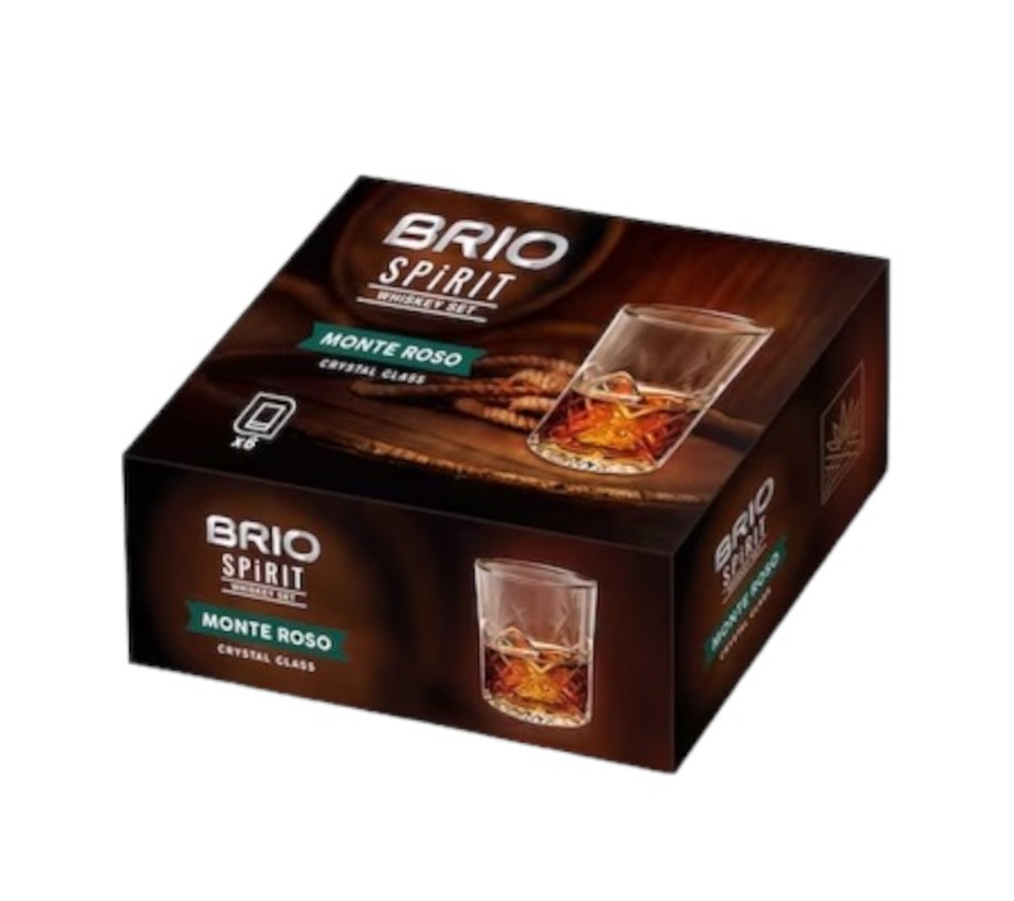 Чаши за уиски BRIO Spirit 6бр.-MONTE ROSO