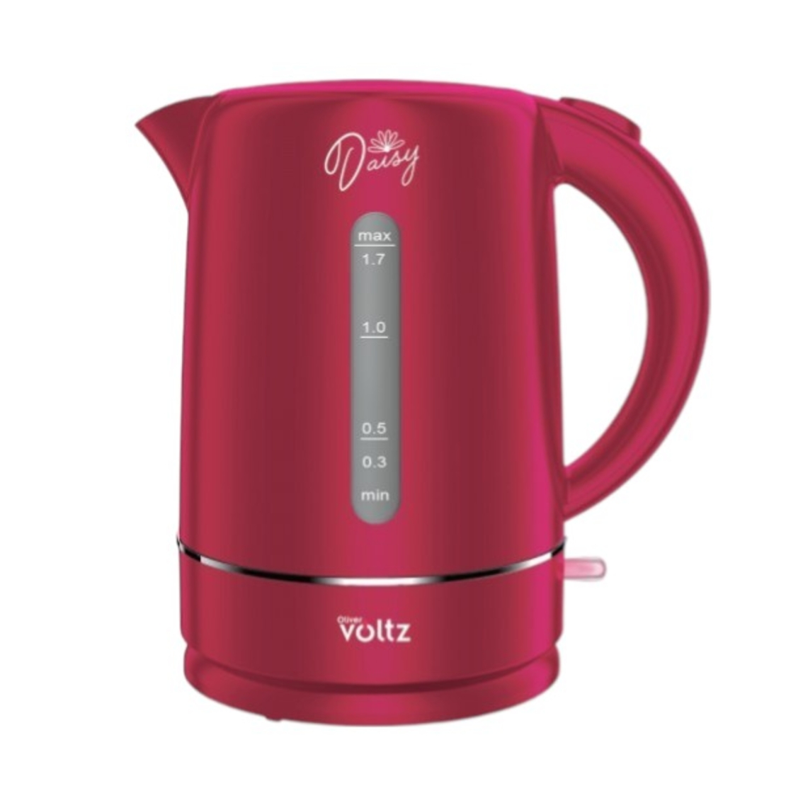 Електрическа кана Voltz Daisy, OV51230W, 2200W, 1.7л, Червена