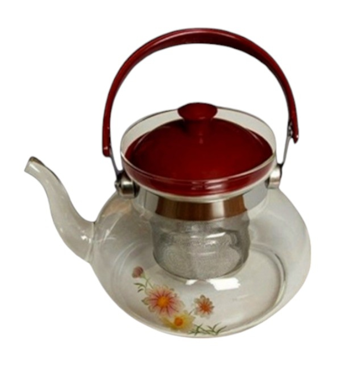 Стъклен чайник с цедка 1,4л