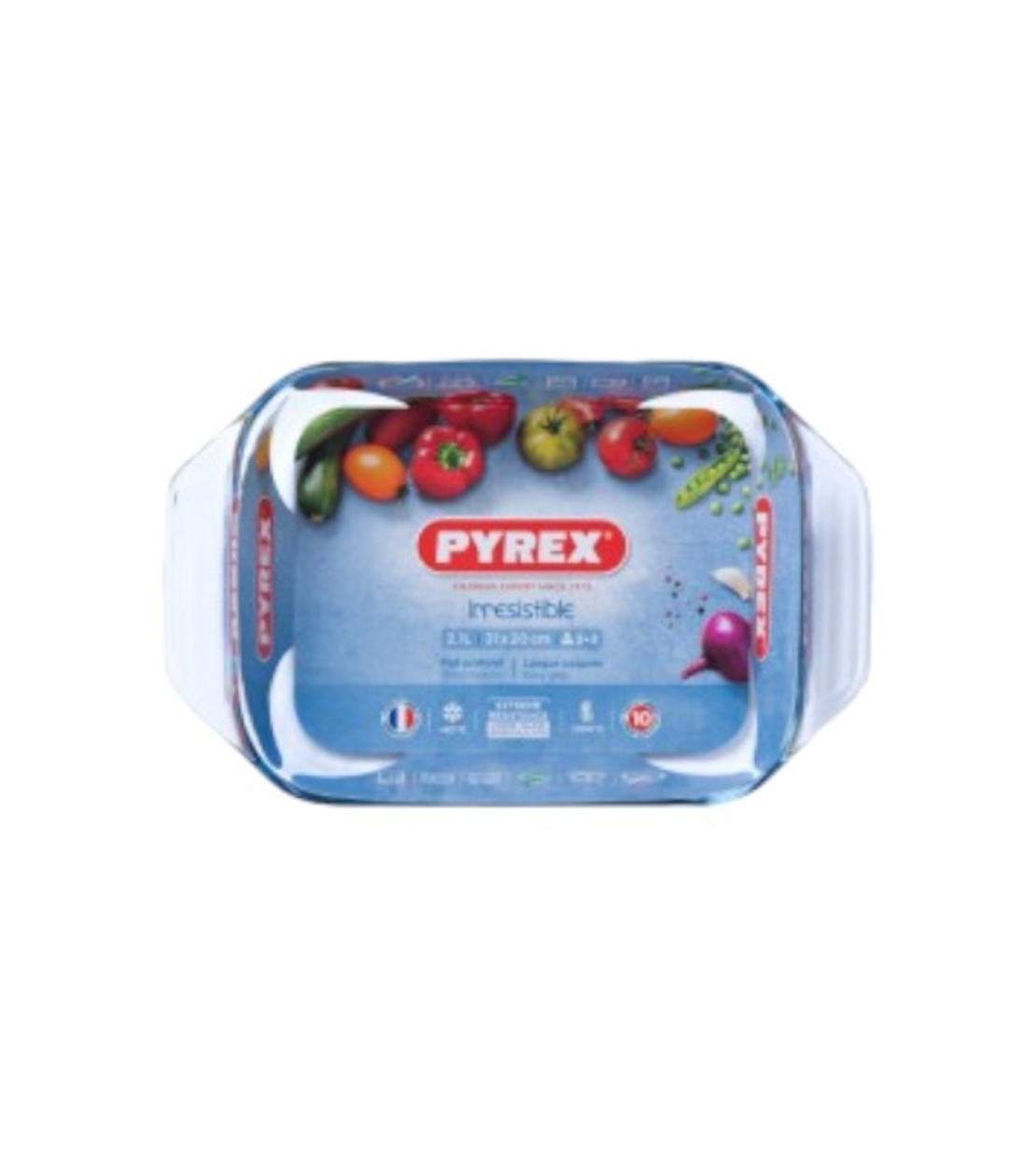 Тава правоъгална с дръжки 2.1л.PYREX IRRESISTIBLE