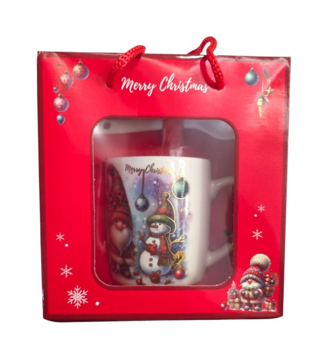 Коледна чаша с дръжка и лъжица в кутия 210мл. ZH270B