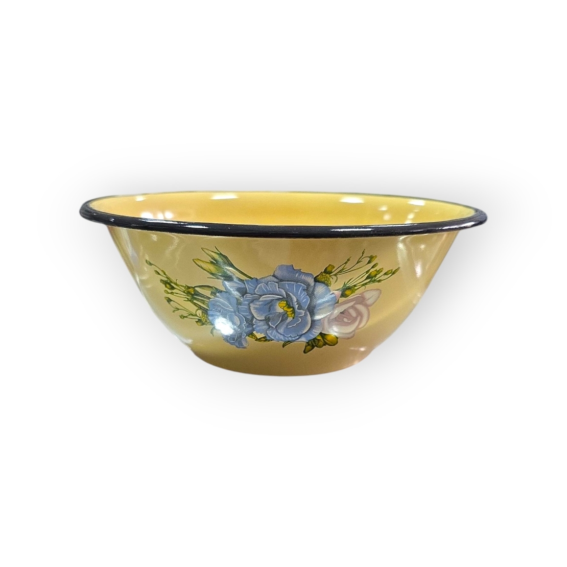 Купа емайл 0.8л.- декор Синьо цвете