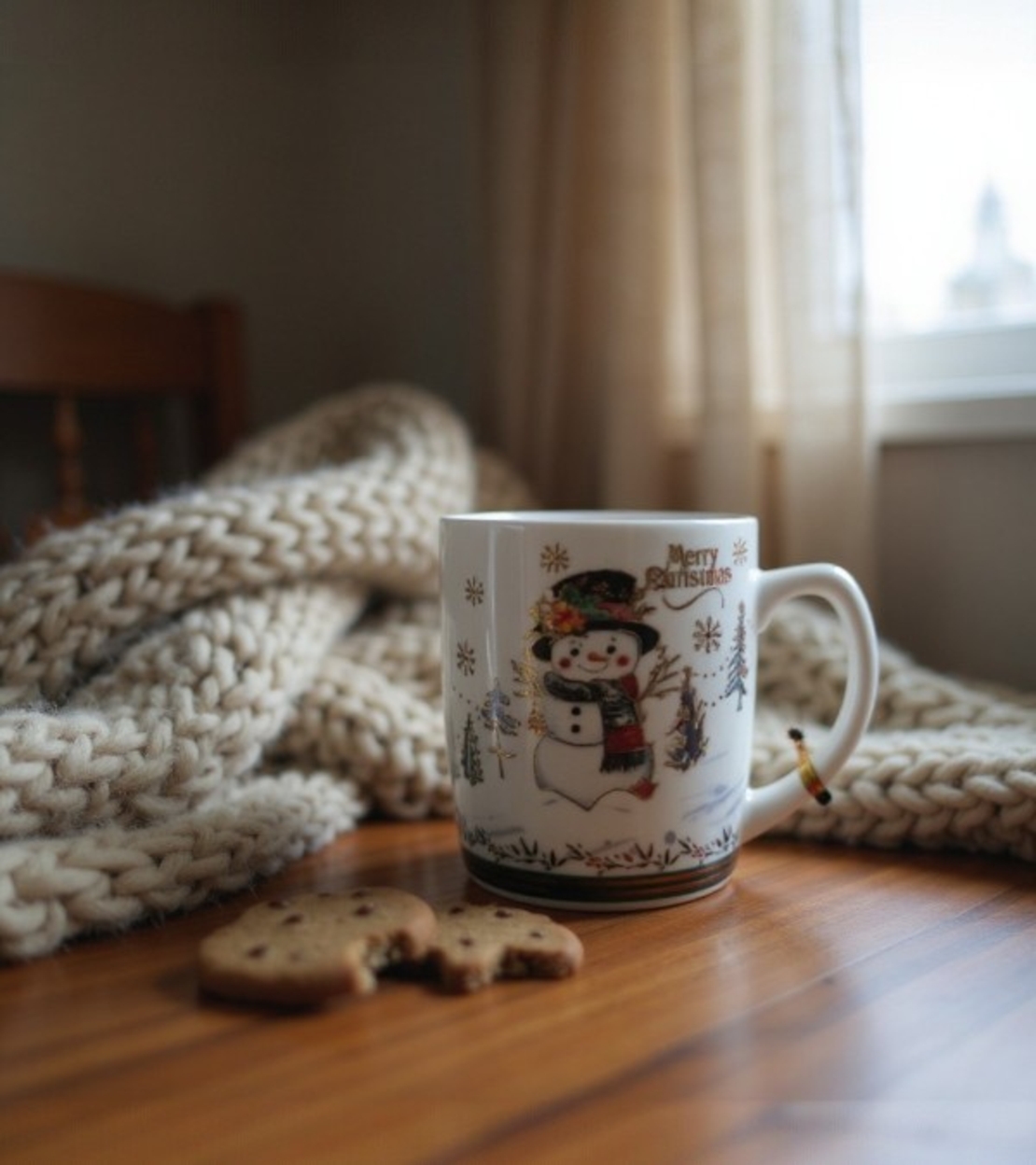 Коледна чаша с дръжка и лъжица в кутия 210мл. ZH272B