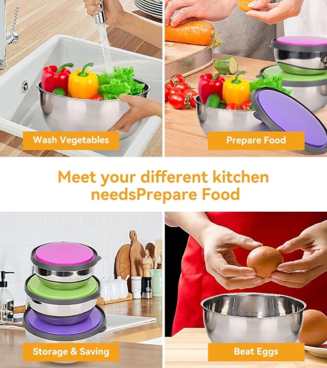 Комплект от 3 броя метални кутии с цветен капак