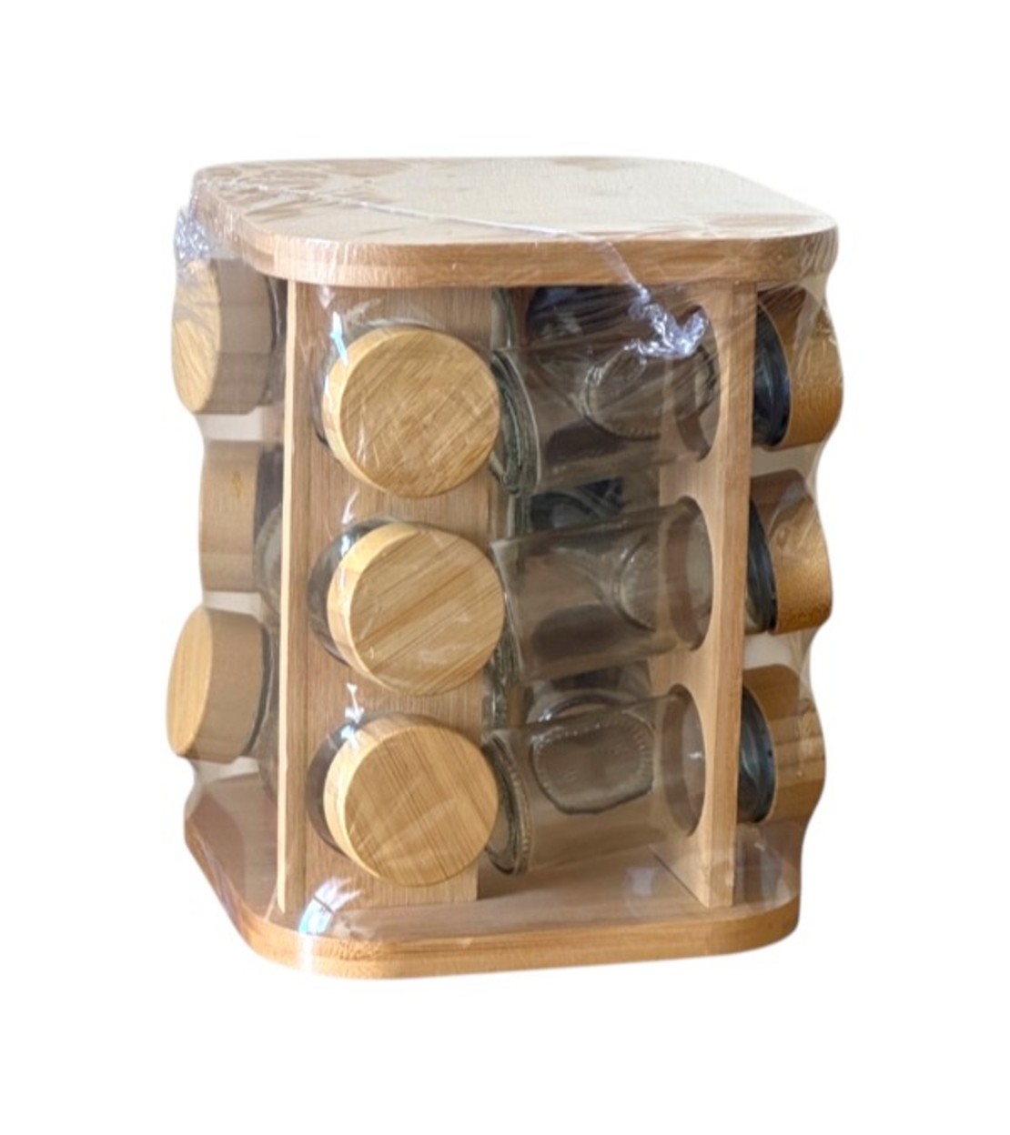 Комплект за подправки с бамбукова стойка - 12бр.