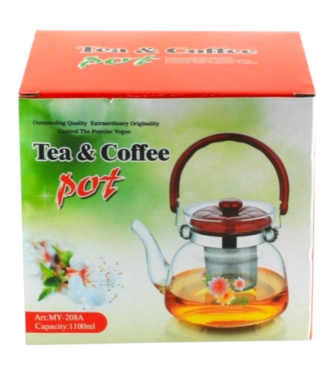 Чайник стъкло 1.1л.