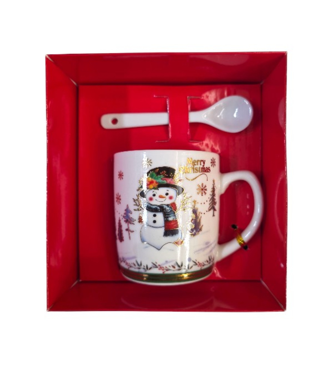 Коледна чаша с дръжка и лъжица в кутия 210мл. ZH272B