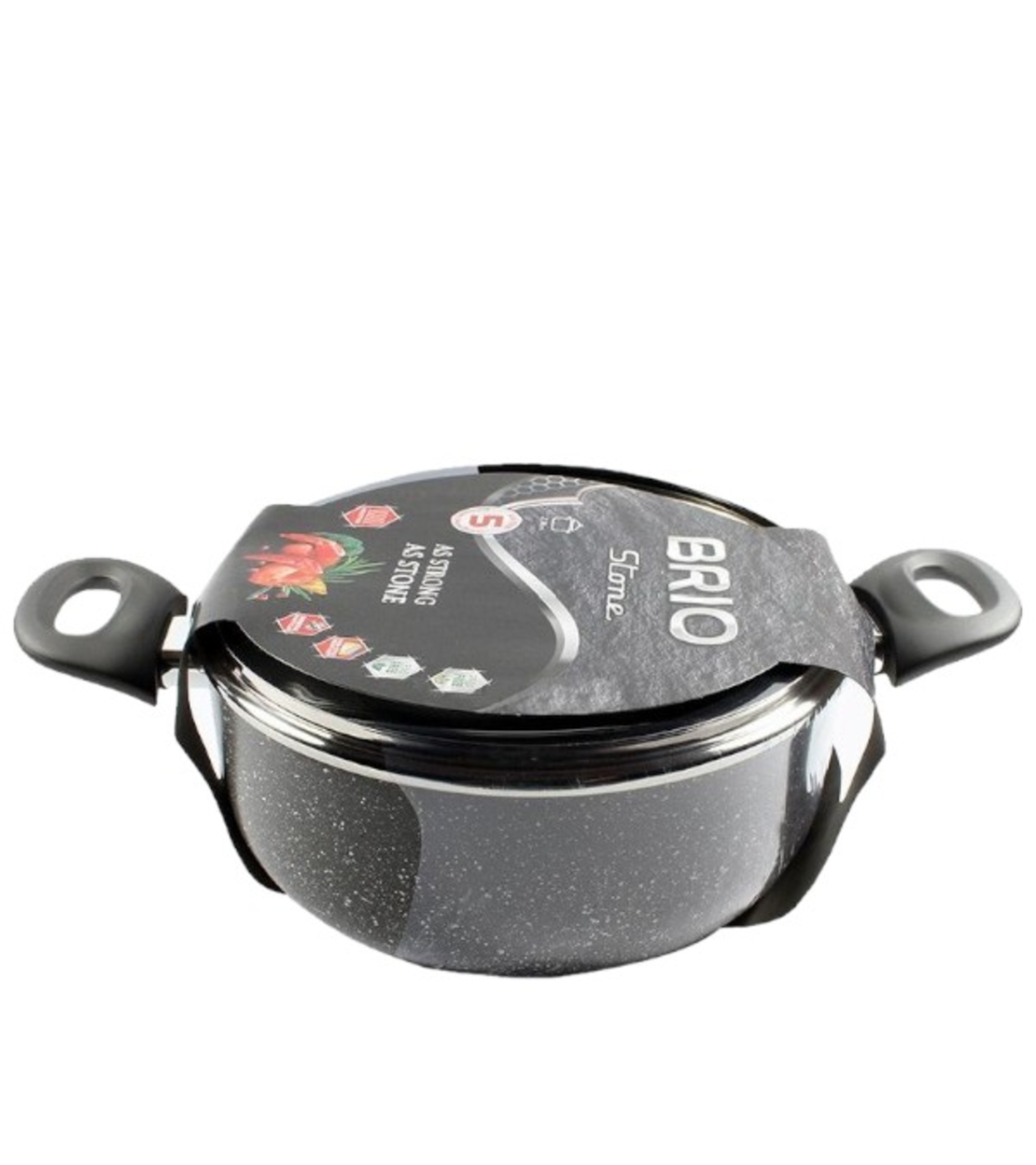 Тенджера 24см.BRIO Stone