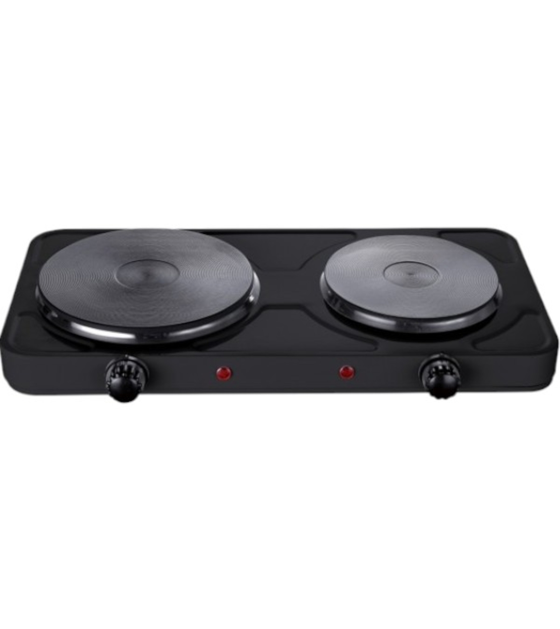Котлон двоен Rosberg, R51445ID, 2500W, Чугунени плочи, Черен