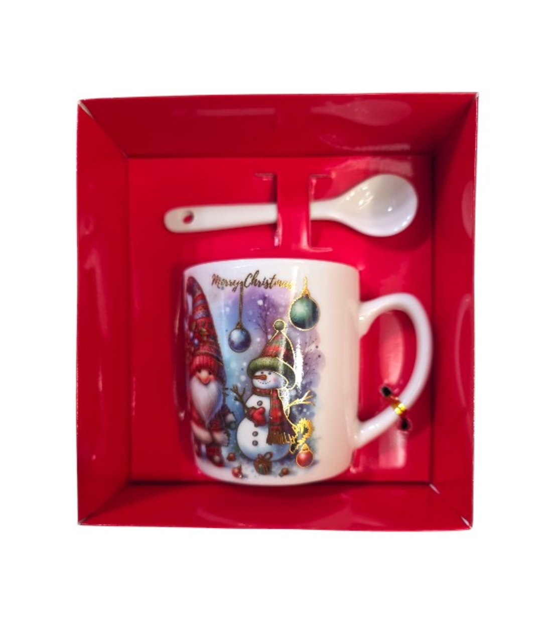 Коледна чаша с дръжка и лъжица в кутия 210мл. ZH270B