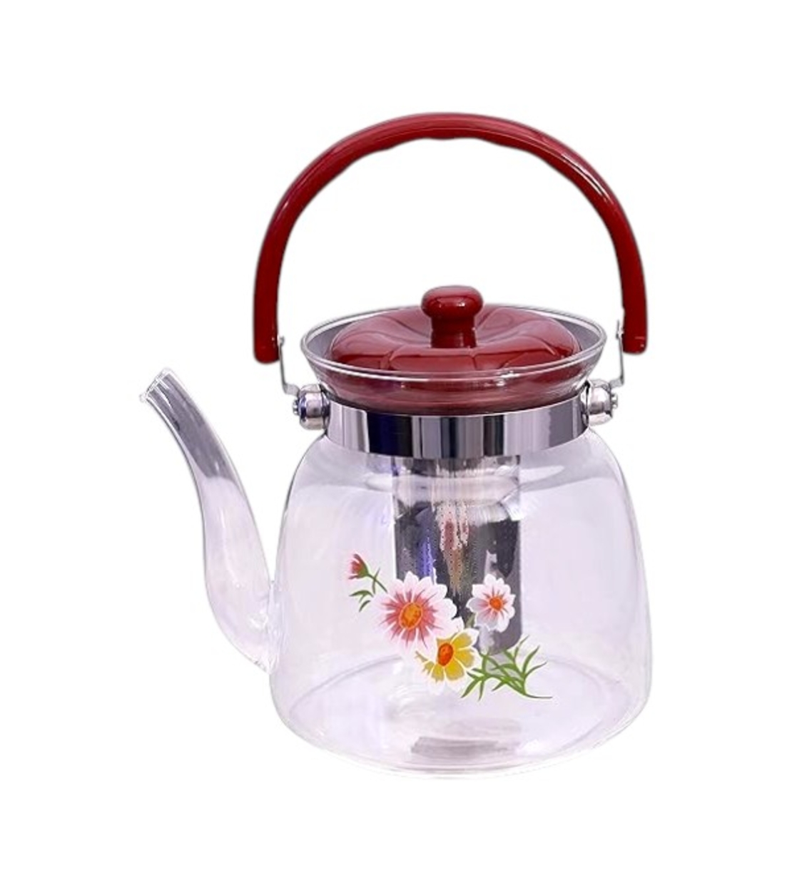 Стъклен чайник с цедка 1,4л