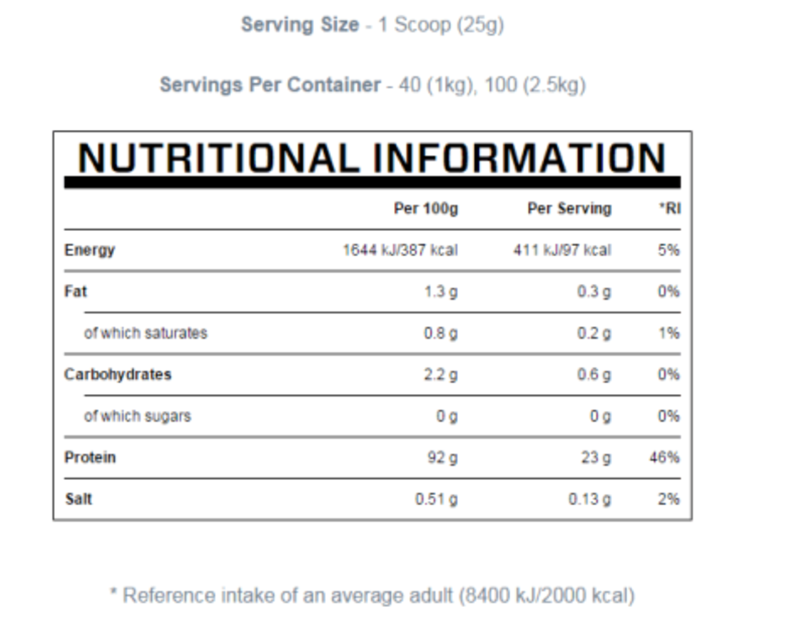 Myprotein Impact Whey Protein Isolate 2500 g