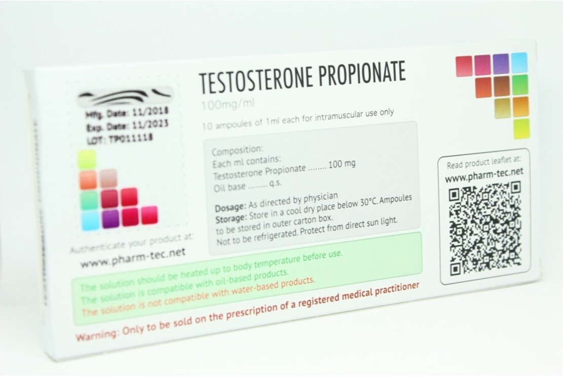 Pharm-tec. Testosterone Propionate 100 mg / ml 10 amp