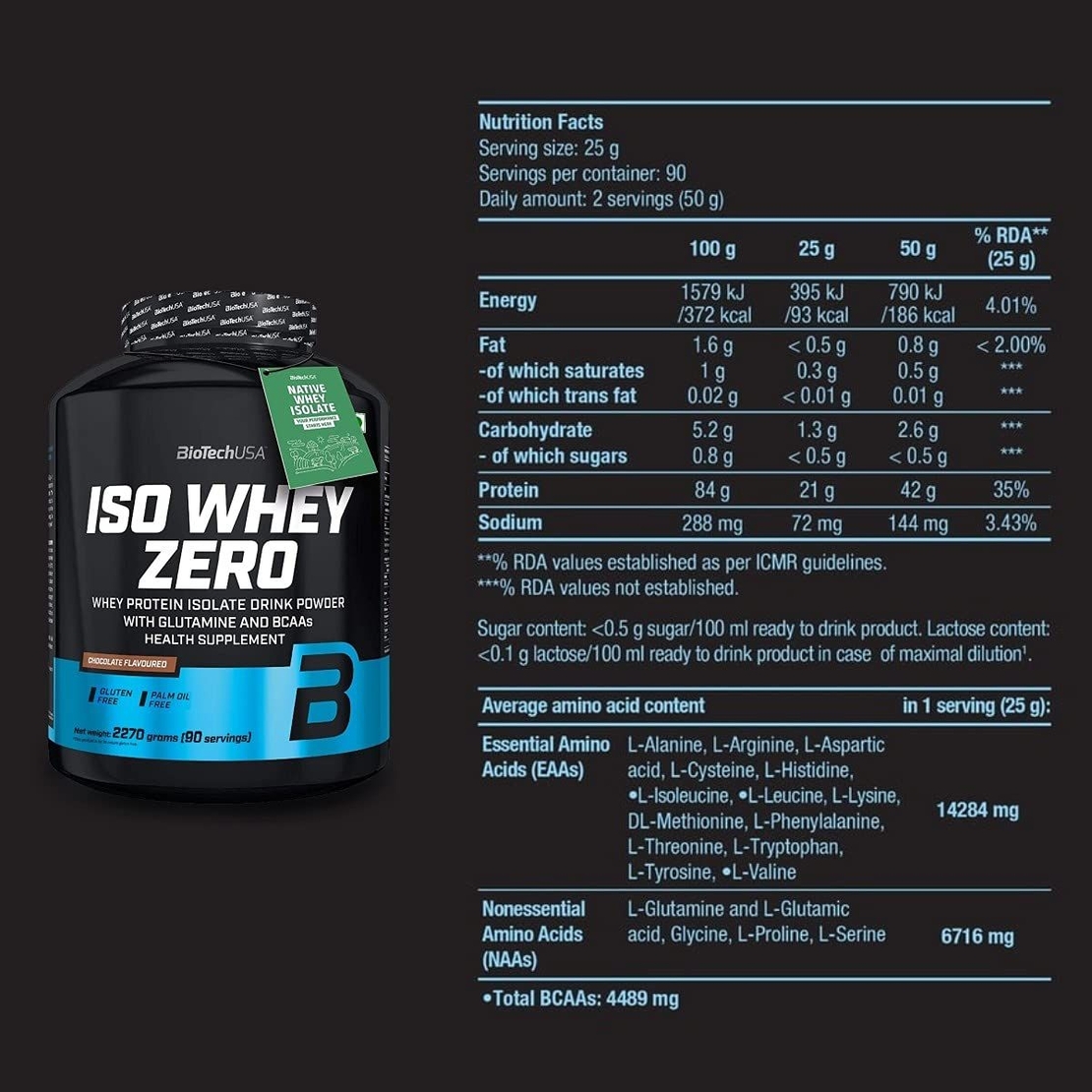 BIOTECH USA Iso Whey ZERO 2270 g