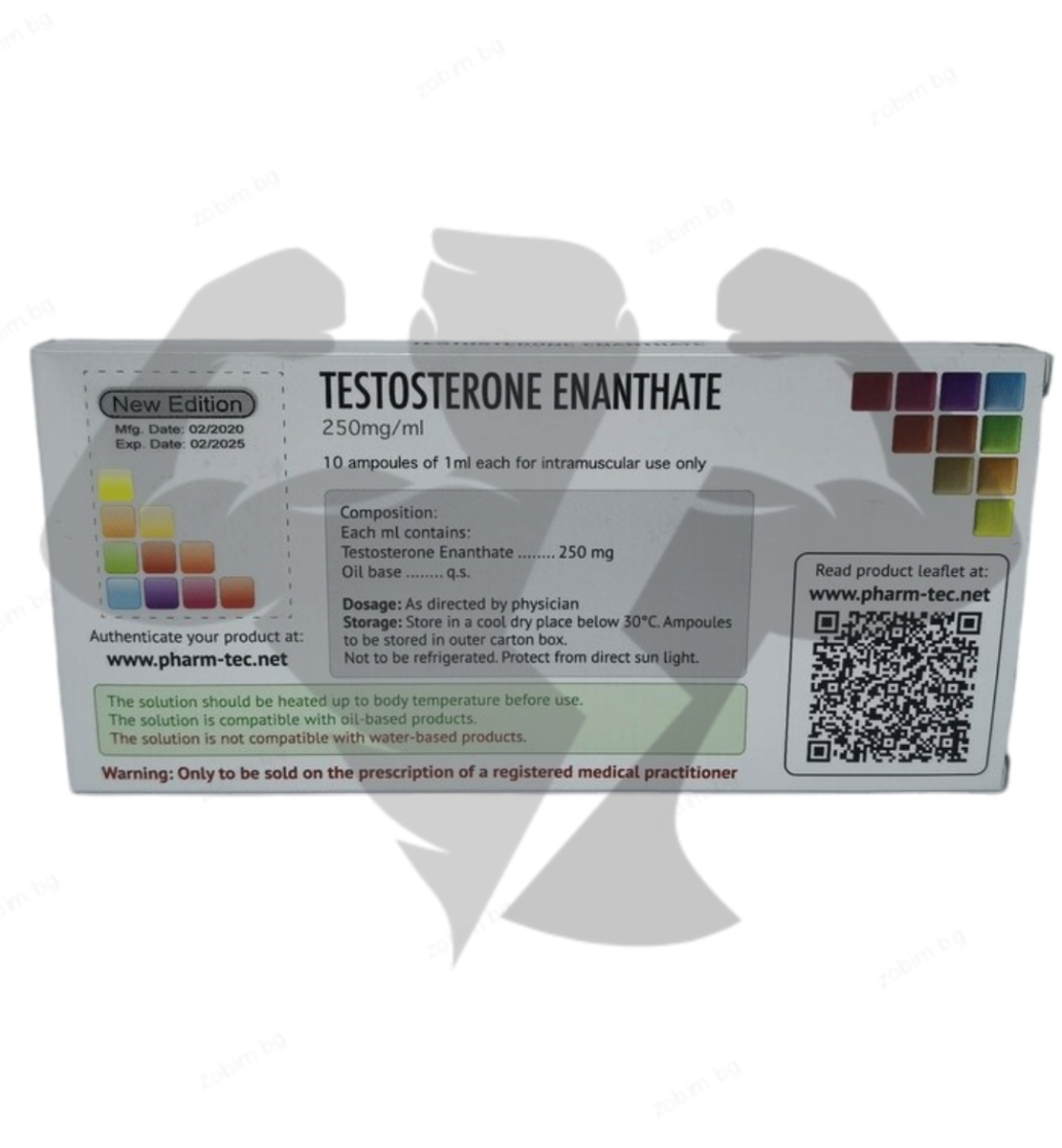 Testosterone Enanthate Pharm-Tec 10амп х 250мг