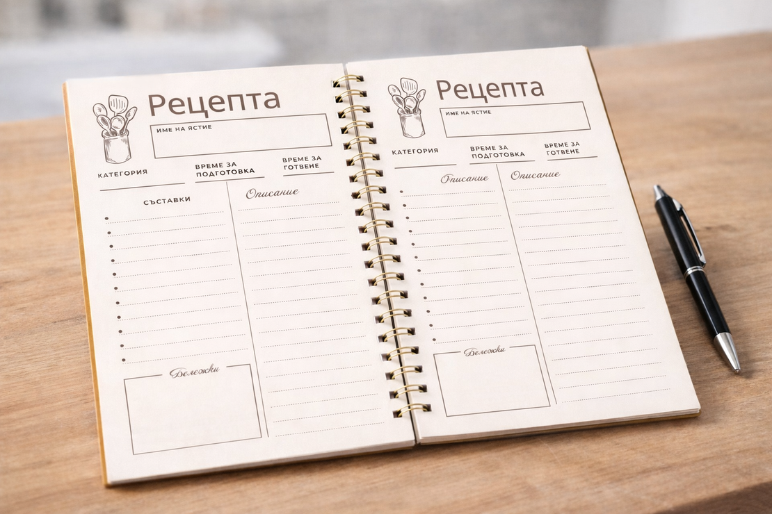 CRAFTONA Тефтер за рецепти – подарък за баба от сърце