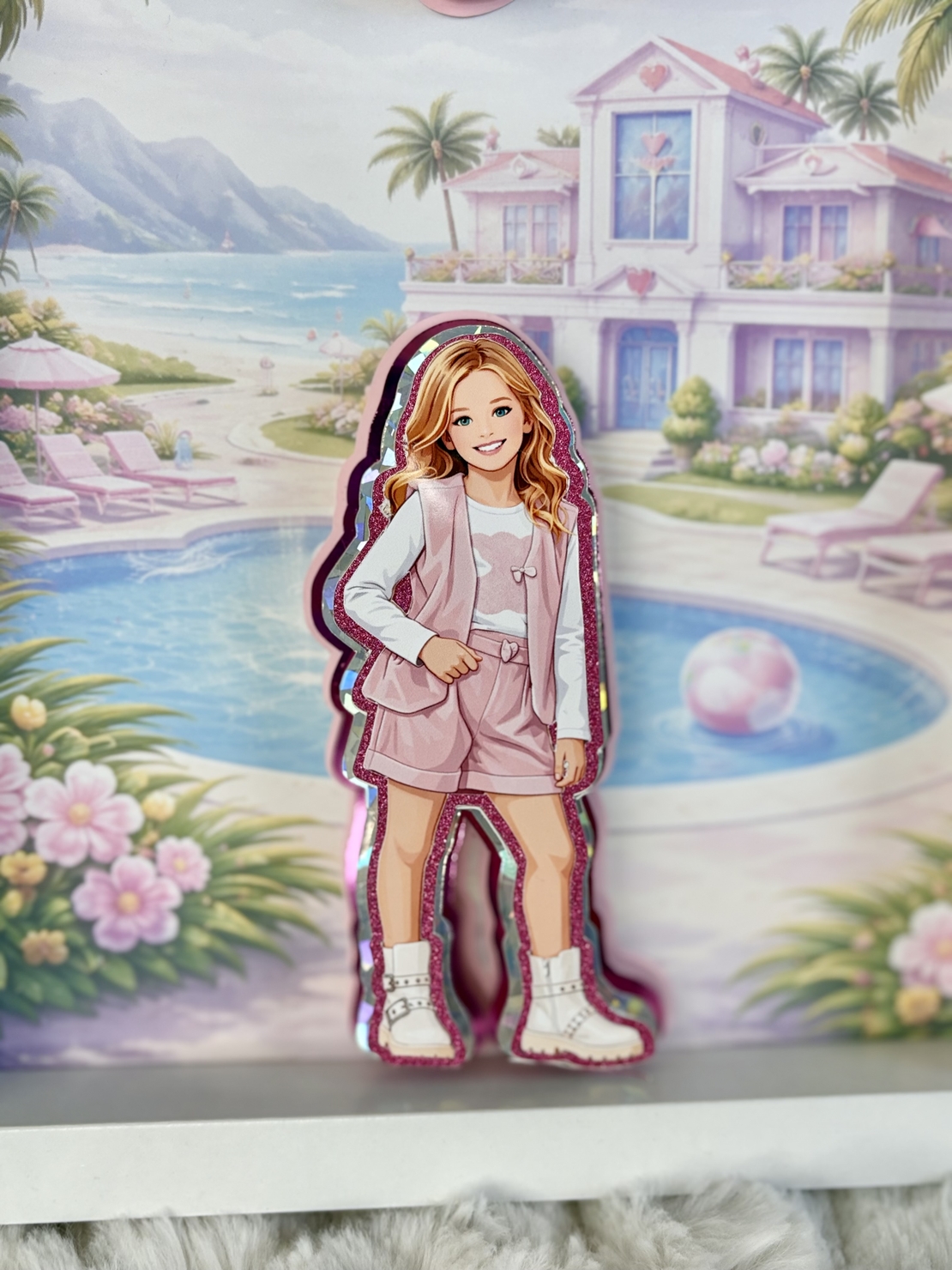 CRAFTONA Рамка с 3д изображение по снимка - Барби свят за дете